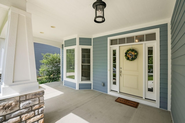 174 Grand Ridge Ct, Gahanna, OH 43230 - doorway to property featuring a porch