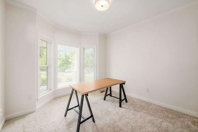 174 Grand Ridge Ct, Gahanna, OH 43230 - office space featuring carpet, healthy amount of natural light, and crown molding