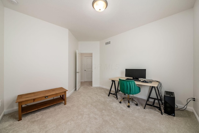 174 Grand Ridge Ct, Gahanna, OH 43230 - home office featuring light carpet and baseboards