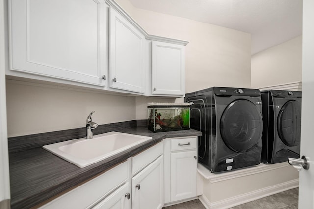 174 Grand Ridge Ct, Gahanna, OH 43230 - laundry area with independent washer and dryer and cabinet space