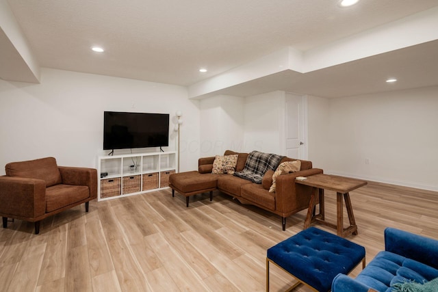 174 Grand Ridge Ct, Gahanna, OH 43230 - living area with light wood-type flooring and recessed lighting