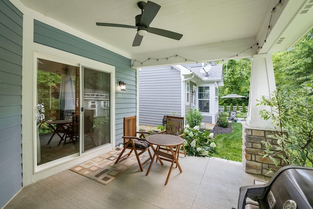 174 Grand Ridge Ct, Gahanna, OH 43230 - view of patio / terrace with a ceiling fan