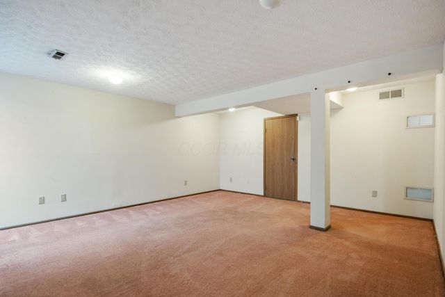 1176 Cambridge Way, Pickerington, OH 43147 - finished below grade area with light carpet and a textured ceiling