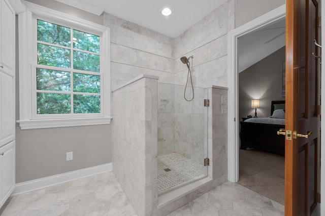 1359 White Oak Ln, New Albany, OH 43054 - ensuite bathroom with a shower stall and recessed lighting