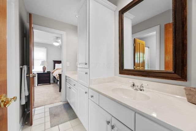 1359 White Oak Ln, New Albany, OH 43054 - bathroom featuring vanity, tile patterned floors, and connected bathroom
