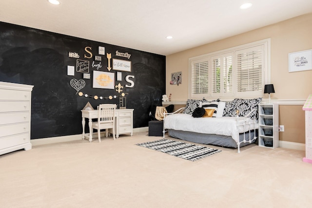 993 Starlight Ln, Westerville, OH 43082 - carpeted bedroom featuring recessed lighting and an accent wall