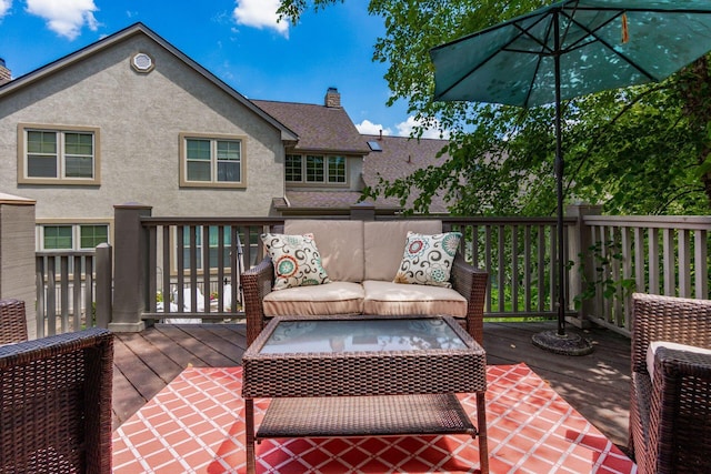 993 Starlight Ln, Westerville, OH 43082 - deck featuring outdoor lounge area