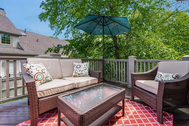 993 Starlight Ln, Westerville, OH 43082 - deck featuring outdoor lounge area