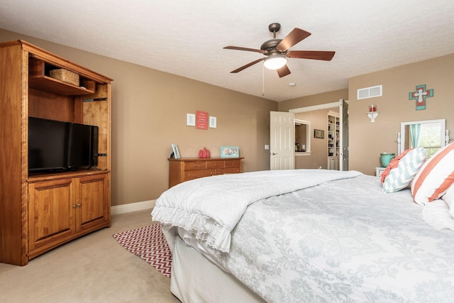 993 Starlight Ln, Westerville, OH 43082 - bedroom with light colored carpet and a ceiling fan
