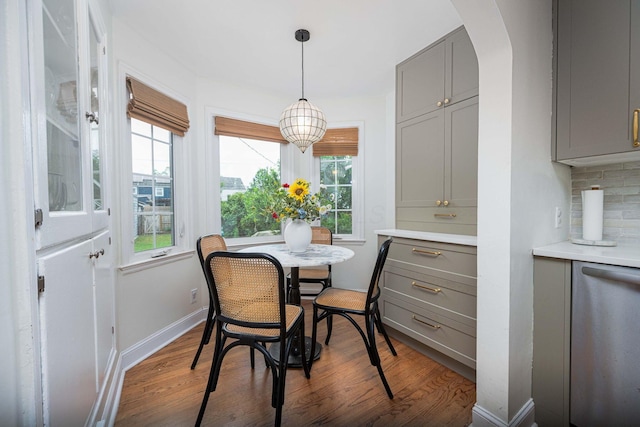 922 S Remington Rd, Columbus, OH 43209 - dining space featuring wood finished floors and arched walkways