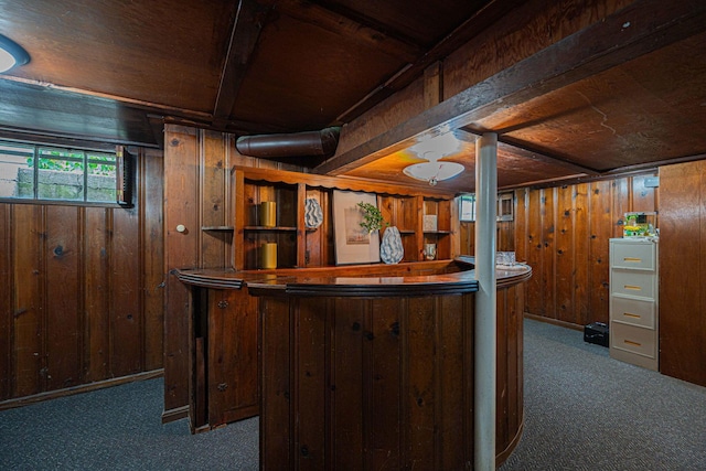 922 S Remington Rd, Columbus, OH 43209 - indoor bar with wooden ceiling, carpet floors, and wood walls