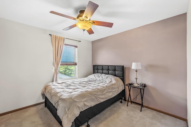861 Summerville Dr, Delaware, OH 43015 - carpeted bedroom featuring baseboards and ceiling fan