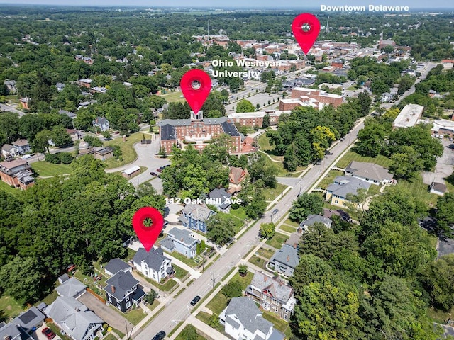 112 Oak Hill Ave, Delaware, OH 43015 - aerial perspective of suburban area