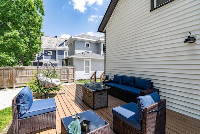 112 Oak Hill Ave, Delaware, OH 43015 - wooden terrace with an outdoor hangout area