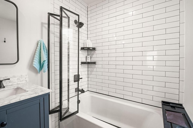 112 Oak Hill Ave, Delaware, OH 43015 - bathroom featuring shower / bath combination and vanity
