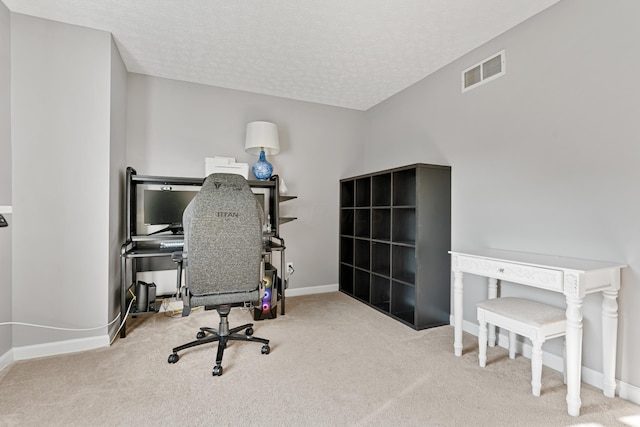 1814 Bennigan Dr Unit 88B, Hilliard, OH 43026 - home office featuring carpet floors and a textured ceiling
