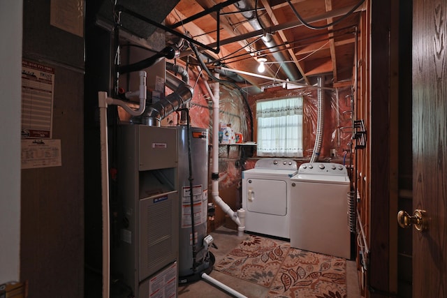 7805 Kiowa Way, Columbus, OH 43085 - laundry area with washing machine and clothes dryer and gas water heater