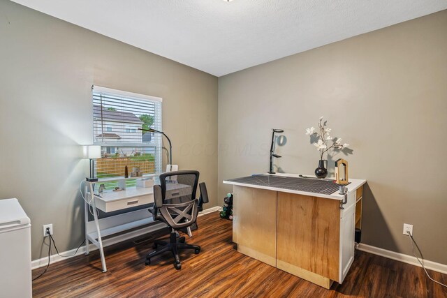 142 Blakemore Dr, Delaware, OH 43015 - office with baseboards and dark wood-type flooring