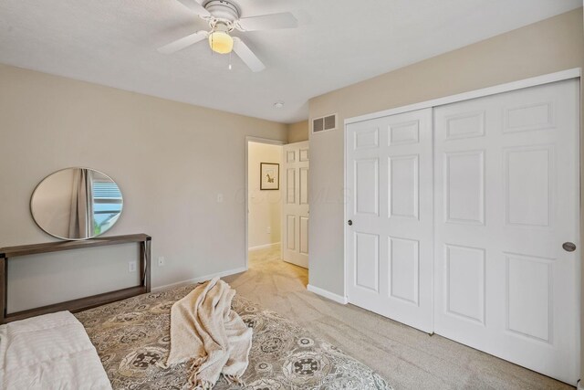 142 Blakemore Dr, Delaware, OH 43015 - unfurnished bedroom with carpet, a closet, and ceiling fan