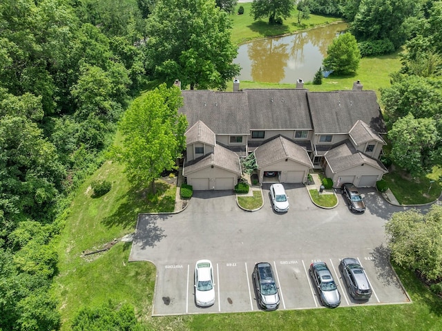1768 Lake Meadow Dr Unit 1768H, Reynoldsburg, OH 43068 - view from above of property with a large body of water