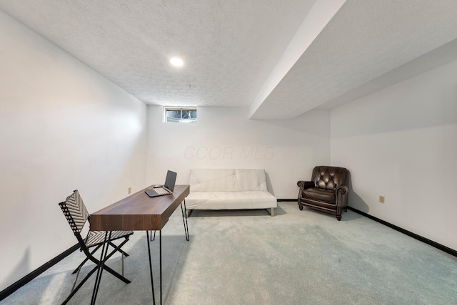 1768 Lake Meadow Dr Unit 1768H, Reynoldsburg, OH 43068 - carpeted office space with baseboards and a textured ceiling