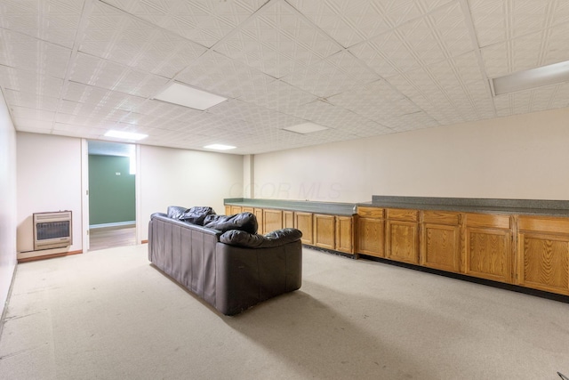 1282 Lawndale Rd, Marion, OH 43302 - living room with heating unit and light colored carpet