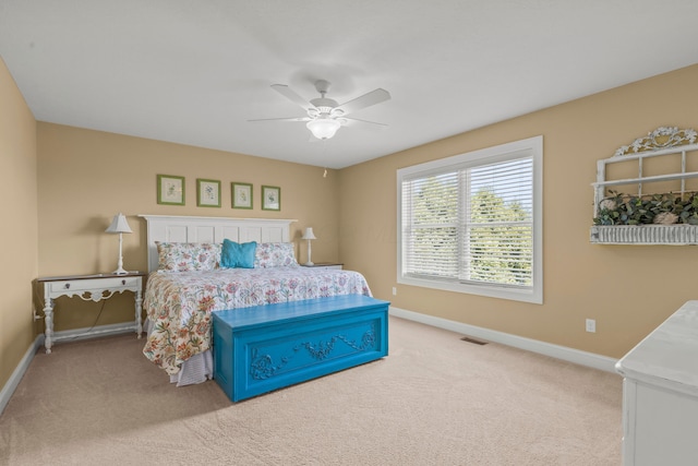 3582 Panhandle Rd, Delaware, OH 43015 - carpeted bedroom featuring baseboards and ceiling fan