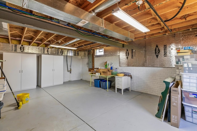 3582 Panhandle Rd, Delaware, OH 43015 - below grade area with electric panel and brick wall