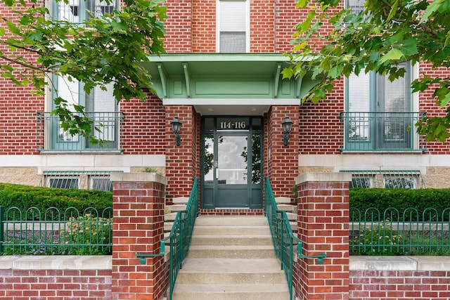 114 E Mound St Unit 1, Columbus, OH 43215 - doorway to property featuring brick siding