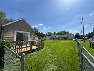 121 Maple St, London, OH 43140 - view of yard featuring a wooden deck