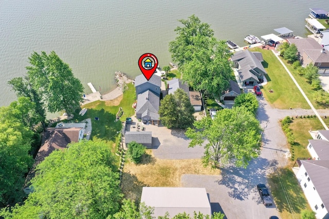14060 Seminole Path, Lakeview, OH 43331 - aerial perspective of suburban area with a nearby body of water