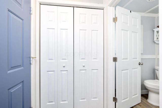 14060 Seminole Path, Lakeview, OH 43331 - bathroom featuring a closet and wood finished floors