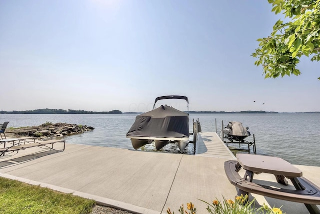 14060 Seminole Path, Lakeview, OH 43331 - dock with a water view and boat lift
