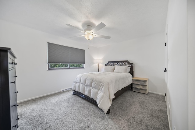 279 Old Coach Pl, Canal Winchester, OH 43110 - bedroom featuring carpet floors, a ceiling fan, and a textured ceiling