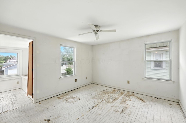 741 Heyl Ave, Columbus, OH 43206 - unfurnished room with hardwood / wood-style flooring and ceiling fan