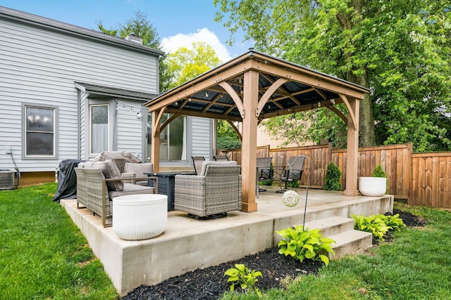 1169 Riva Ridge Blvd, Columbus, OH 43230 - view of patio with a gazebo and an outdoor living space