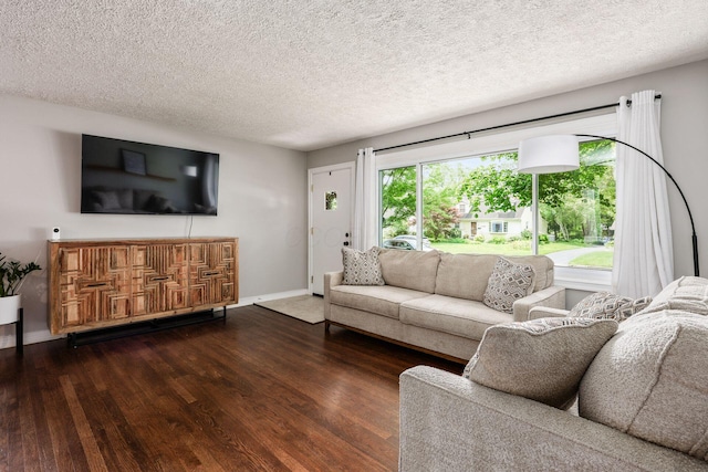 2486 Cranford Rd, Columbus, OH 43221 - living room with wood finished floors and a textured ceiling