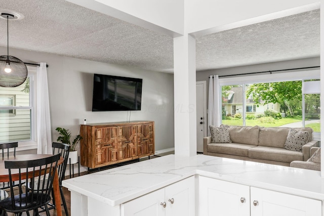 2486 Cranford Rd, Columbus, OH 43221 - living area featuring a textured ceiling