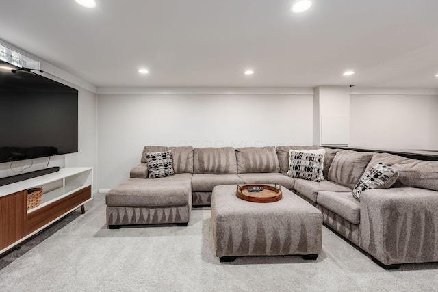 2486 Cranford Rd, Columbus, OH 43221 - living area featuring carpet floors and recessed lighting