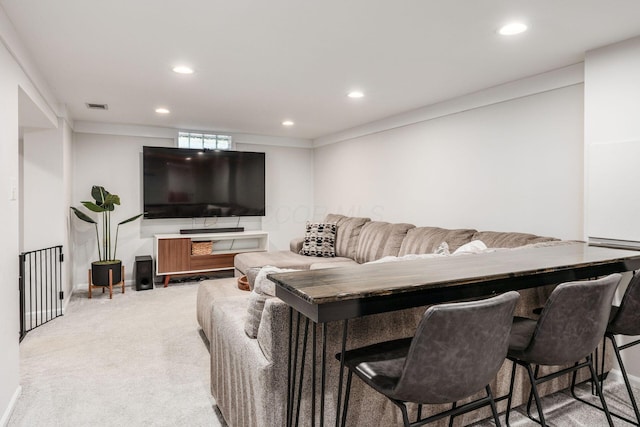 2486 Cranford Rd, Columbus, OH 43221 - carpeted living area with recessed lighting