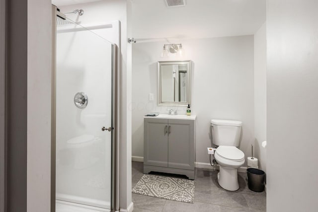 2486 Cranford Rd, Columbus, OH 43221 - bathroom with a stall shower, vanity, and tile patterned floors