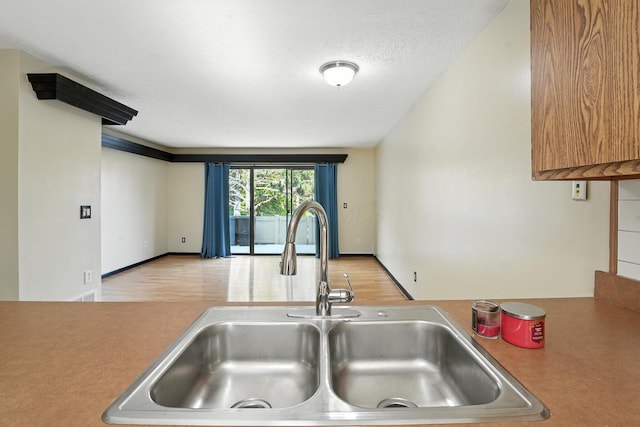 2663 Cedar Lake Dr, Dublin, OH 43016 - kitchen featuring a sink and light wood finished floors