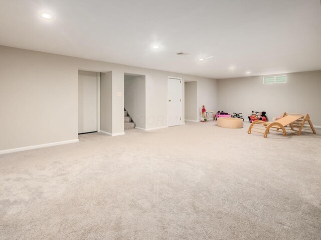 1410 Chelmsford Sq S, Columbus, OH 43229 - playroom featuring carpet flooring and recessed lighting