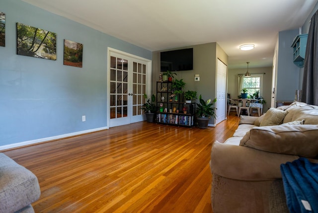 4754 Amesbury Way, Columbus, OH 43228 - living area with french doors and wood finished floors