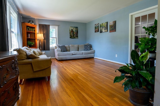 4754 Amesbury Way, Columbus, OH 43228 - living room featuring wood finished floors and baseboards