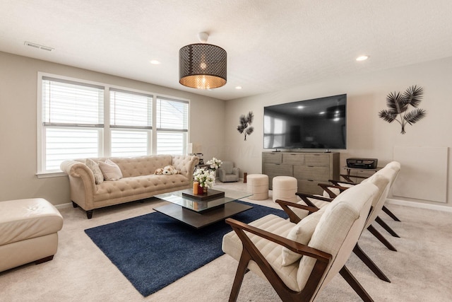 3031 Sinatra Way, Powell, OH 43065 - living room featuring carpet flooring and recessed lighting