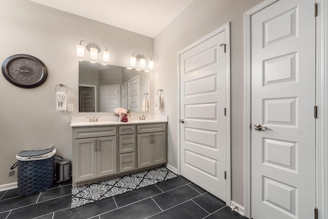 3031 Sinatra Way, Powell, OH 43065 - full bath with double vanity and tile patterned floors