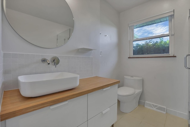 7688 State Route 257, Prospect, OH 43342 - bathroom featuring vanity, tile patterned floors, and an enclosed shower