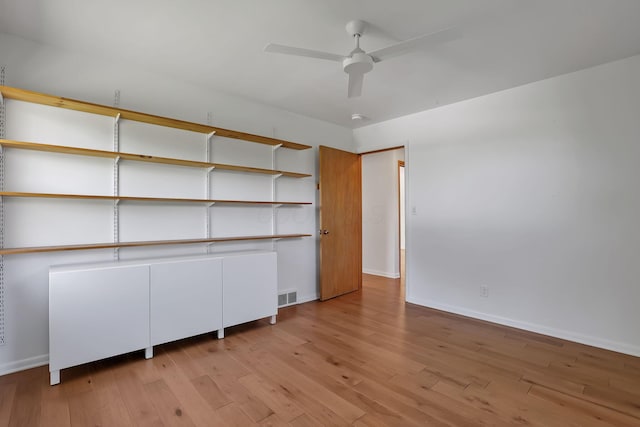 7688 State Route 257, Prospect, OH 43342 - unfurnished bedroom with light wood-style floors and a ceiling fan