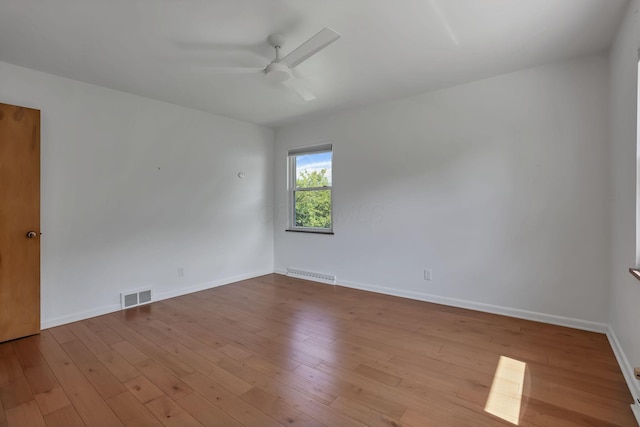 7688 State Route 257, Prospect, OH 43342 - unfurnished room featuring ceiling fan and wood finished floors